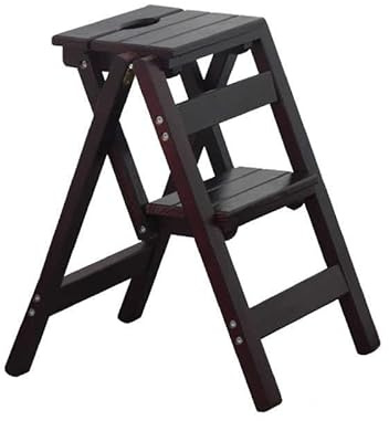 XBDLYQBD Escabeau Pliable, escabeau Pliable, Tabouret échelle Portable en Bois Massif, escabeau antidérapant et léger, pour la Maison et Le Bureau