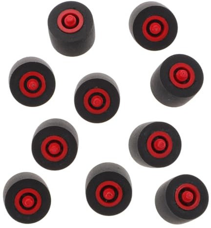 VINTORKY 10pcs Recorder Machine Pinch Roller, Plastic Rubber Replacement Parts for Cassette Deck and Video Cassette Player Repair, Black