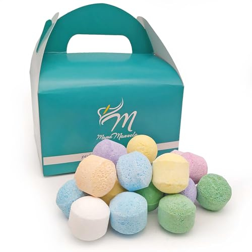 Caja regalo 50 mini bombas efervescentes para manicura y pedicura - Aroma Surtido – Alivia los pies cansados - Ablandan durezas, uñas y cutículas