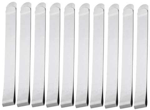 Zerodeko Candy Clips Cotton Candy Making Accessories 10pcs Stainless Steel with Strong Grip and Stable Reliable Design in Silver for Outdoor Events