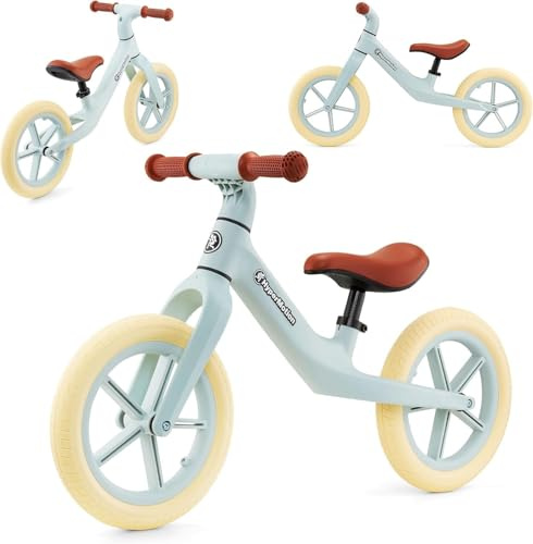 HyperMotion Marcelo Bicicletta Senza Pedali per Bambini dai 18 Mesi, Balance Bike con Ruote PU Antiforatura 12 pollici, Sella regolabile e Bloccasterzo, Resistente fino a 50 Kg,Montaggio Facile, Menta