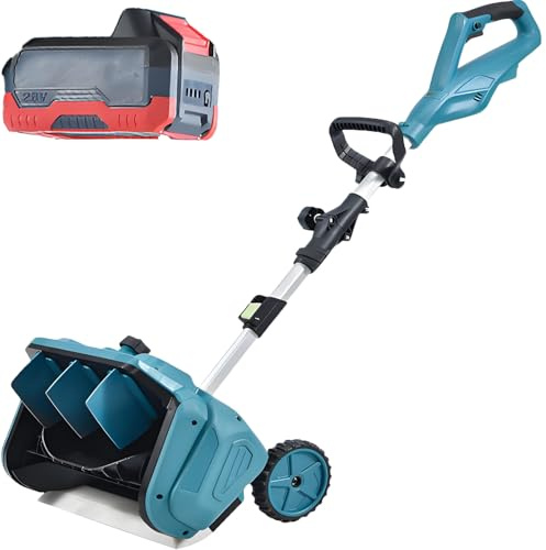 smafoseedding Quitanieves Inalámbrico Pro 2025 - Pala Quitanieves Eléctrica Sin Escobillas De 1000 W, Retráctil, Longitud Ajustable De 110 A 130 Cm, Ancho De Remoción De Nieve De 40,7 Cm 1battery