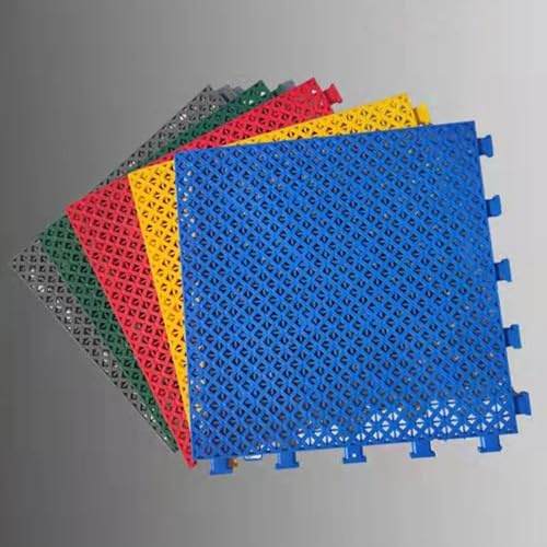 Plaque for La Décoration De Clôture De Balcon, Protection Anti-Chute Et Antivol - Dalles De Sol Emboîtables en PP - 30 X 30 Cm - 1,5 cm D'épaisseur - Tapis De Drainage Modulaire(Green,3 PCS)