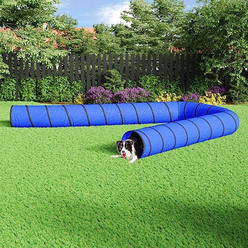Solivagant Tunnel pour Chien Bleu Ø 55x1000 cm Polyester,(3.94 KG)
