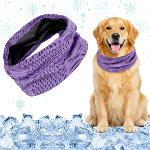 Kühlhalsband für Hunde, Kühlendes Hundehalstuch, Kühlendes Hundehalsband Kühlend, Atmungsaktiv Bandana Hunde Halstücher Kühlend, Kühltuch Hund Halstuch Kühlend für Kühlung Hund im Sommer
