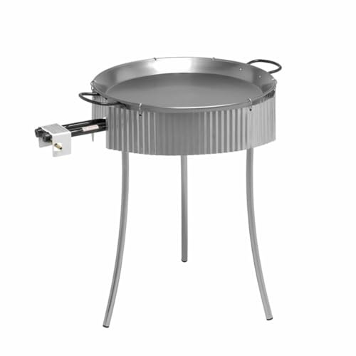 VAELLO - Paravent à Réchaud à Gaz en Inox - Adapté aux Brûleurs et Réchauds à Paella Jusqu’à Ø 70 cm - Accessoire Cuisine Extérieure, Camping, Pique-Nique