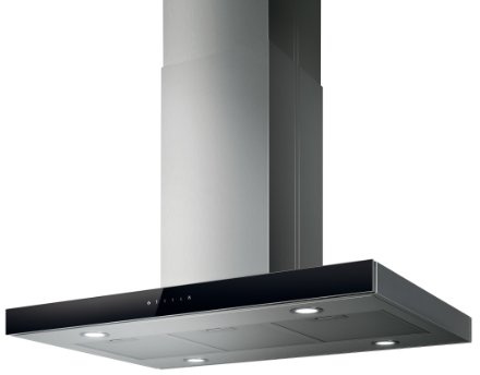 Elica Cappa Cucina Joy Isola 90 cm Vetro Nero