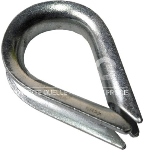 25 pc/s câble acier cosse coeur pour cable 12mm galvanisé DIN 6899B