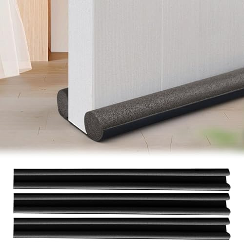 PZCC Boudin de Porte Isolant 90 cm, Pack de 3, Tissu Extensible et Lavable, l'idéal pour Une Isolation Porte Contre Le Froid et Les nuisances sonores