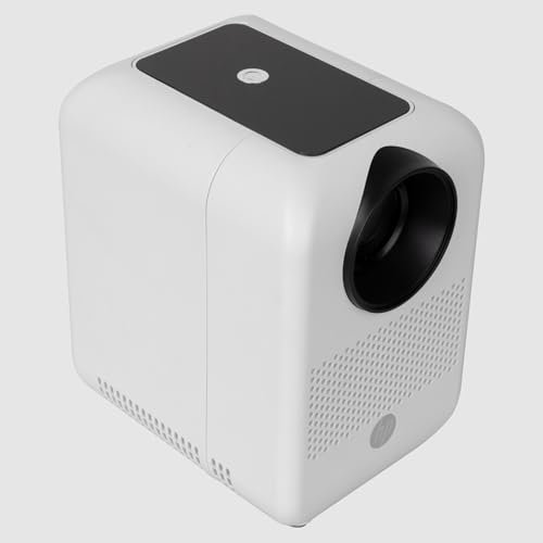 HP Mini proiettore LCD CC180W – 720p HD – 200 LED Lumen – Autofocus & Built in Speaker – HDMI, USB, USBC, Bluetooth, 3,5 mm Aux – Compact White Design – 16,5 x 13 x 10,5 cm – Pacchetto incluso schermo