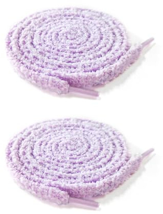 UamGlsob fluffiga snören, platta plyschskosnören, 8 mm breda fluffiga skosnören för Converse fritidsskor, lila, 63''/160cm