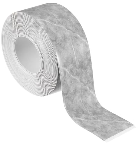 PATIKIL Caulk Tape 1.5 x 16 Ft, Self Adhesive Sealing Tape Waterproof Toilet Tub Caulk Sealant Strip Sealing Trim for Kitchen Bathroom Toilet Bathtub Sink Countertop, Dark Grey