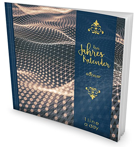 GOCKLER® 3 Jahres Kalender: 190+ Seiten Journal für 3 Jahre || Glänzendes Softcover || Ideal als Tagebuch, Terminplaner, Notizkalender oder Tagesplaner || DesignArt.: Molekular