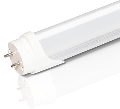 LOWENERGIE 1200 mm 4 ft Integrated LED Tube Light – Energy Saving Fluorescent Replacement with Frosted Cover – 4000 K Neutral White Ceiling Mount Fitting [Energy Class E] (4000K, Frosted 1 x Tube)