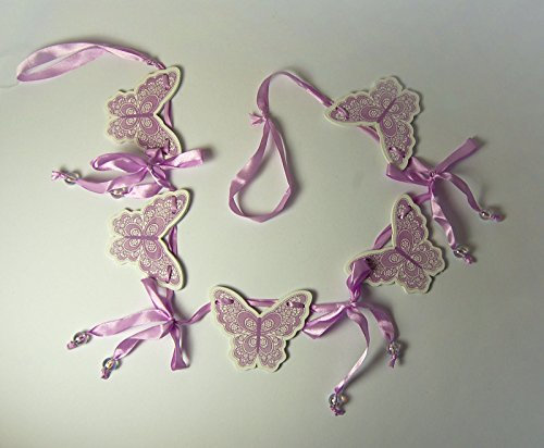 Lace Butterfly Lilac / White 60 cm Garland