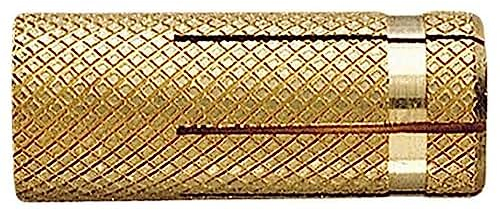 Index Fixing Systems Tala – Packung mit 200 Dübeln zur leichten Befestigung aus Vollmaterialien (Messing), TALAM05