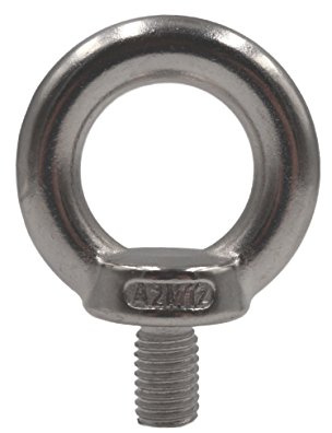 5 Stück Ringschraube DIN 580 Edelstahl V2A Ringbolzen Metrisch M6 M8 M10 M12 rostfrei A2 - Augenschraube Augbolzen Ringbolzen (M12)