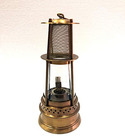 ANTIQUE Öllampe aus Messing, 30,5 cm
