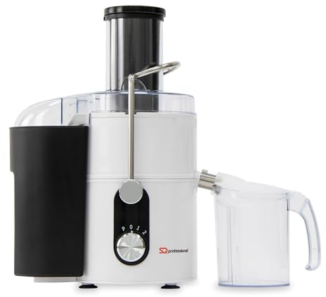 SQ Professional Blitz Power Juicer 800W - 3 Speeds - 700ml Jug - 1400ml Pulp Collector (White)
