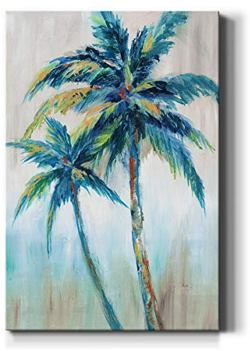Renditions Gallery Canvas Nature Wall Art Home Decorations Paintings Colorful Palm Trees Abstract Canvas Wall Hanging Artwork Prints for Living Room Office Home Kitchen - 18x27 LT02