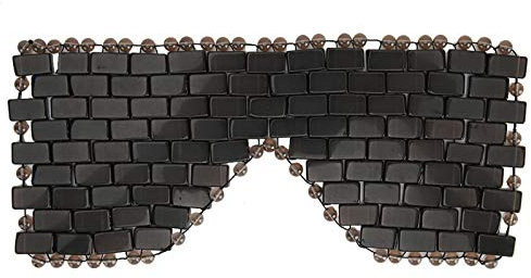 Masque pour les yeux en pierre, 8,2 X 3,7 pouces, masque pour les yeux de sommeil de refroidissement pratique et réutilisable efficace(obsidian)