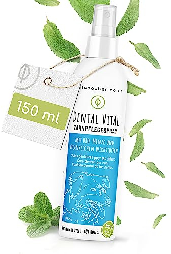 Wolfsbacher Natur Zahnsteinentferner für Hunde und Katzen – Natürliche Zahnreinigung ohne Bürsten - Löst Zahnstein, verleiht frischen Atem – Dentalspray mit Bio Minze und 100% pflanzlichen Wirkstoffen