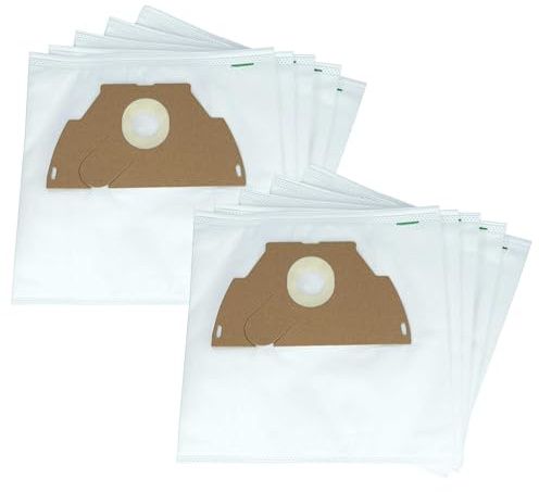 vhbw 20x Sacs remplacement pour Europlus E 2517 / E2517 pour aspirateur | 28cm x 27cm blanc