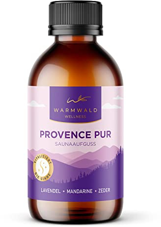 Infusion de sauna - Agent d'infusion pour sauna avec huiles essentielles naturelles - Parfum de sauna - Lavande, mandarine, cèdre (Provence PUR - 100 ml)