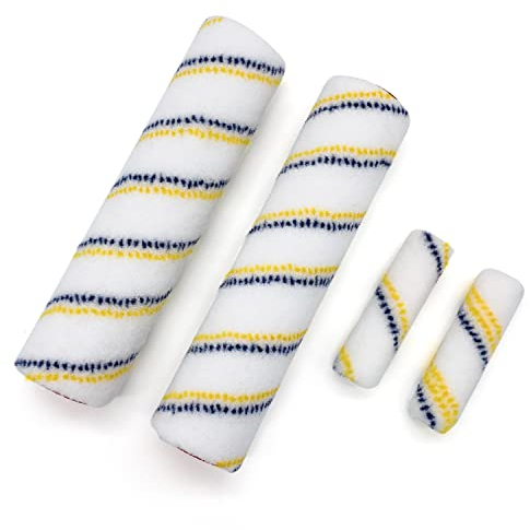 Mr. Epoxy Malerrolle für Epoxidharz Bodenbeschichtung & Bodenfarbe - Kurzflorige Bodenbeschichtungswalze - Zubehör für 2K Epoxy Grundierung & Versiegelung (2x10cm + 2x25cm Kurzflorige Walzen)