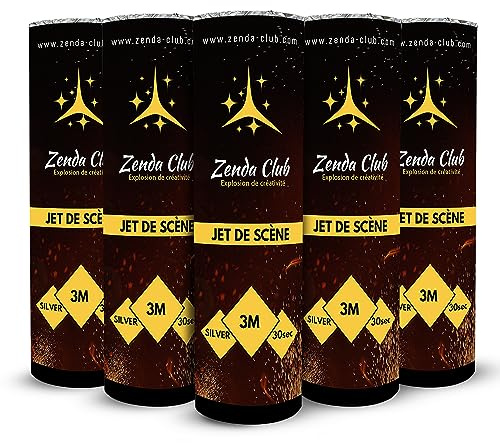 Zenda Club® Set da 10 Effetti di Luci Argentate – 3 Metri / 30 Secondi – Senza Telecomando – Effetti Luminosi Spettacolari – Animazione Professionale – Categoria F1