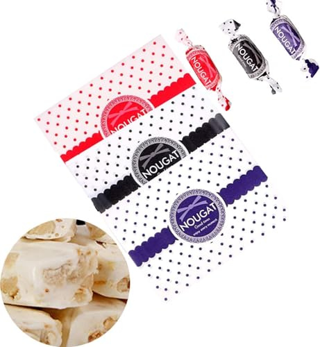 600 feuilles Emballages de bonbons papier de cire de bonbon pour fêtes, mariages, célébrations, sacs-cadeaux et bonbons, 3 couleurs