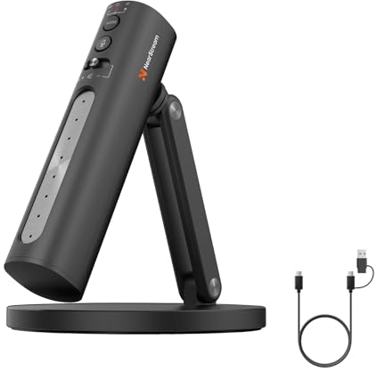 NearStream USB Condenser Microphone for PC, Camera, Podcast Microphone with Desk Stand for Record, Stream, 8 Mic Array/Noise Canceling/3 Polar Patterns/Monitoring/Volume Control, Studio Mic AM10U