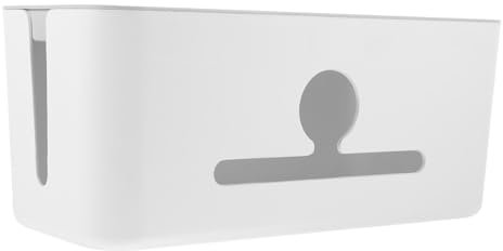 DOITOOL Kabelschutzbox Weiß Für Kabel-Organizer Zum Verstauen Von Kabeln Und Ladegeräten Kabelbox Mit Deckel Zum Schutz Vor Kabelaufbewahrungsbox Für Zuhause