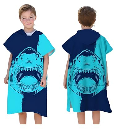 Proumhang Poncho de Surf/Baño/Piscina/Playa para Niños,Toalla de Microfibra con Capucha,Toalla de Playa con Capucha,Watersport Capucha Poncho Toallas para Niños Niñas Estilo 11 75x60cm