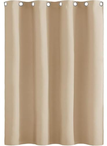 AMZYU Verdunklungsvorhänge mit Ösen, 65 x 115 cm Schöner Weicher, Kälteschutz Warm Blickdicht Gardinen Wohnzimmer, Raumteiler Blickdicht Waschbar Größe Und Farbe Wählbar, Creme Farben