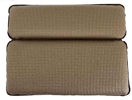 Splash Home Sooth Double Chamber Vinyl Spa Pillow, Machine Washable, 14.6 x 11.8, Taupe