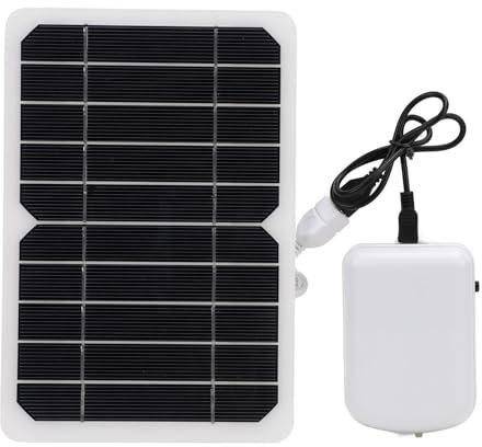 Solar-Teichbelüfter, 2 W, Wiederaufladbarer, Wasserdichter Solar-Teich-Oxygenator mit 2000-mAh-Akku, Geräuscharme Solar-Luftpumpe für Teichfischerei, Hydrokultur