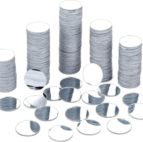 Leliafleury 100 pz specchio acrilico autoadesivo 5 cm mini specchio rotondo piastrelle bastone su specchio da parete per camera da letto soggiorno decorazione da parete