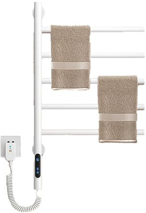 Portasciugamani riscaldato portatile, portasciugamani con radiatore da bagno, portasciugamani elettrico, scaldasalviette elettrico montato a parete, portasciugamani girevole, touch screen intelligente