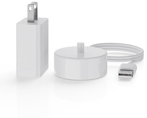 Electric Toothbrush Charger Base Waterproof Compatible with Philips Sonicare 5300 4100 3100 2100 1100 Series HX3681 HX3661 HX3641 Rechargeable Power Brush Replacement Battery USB Charging Stand- White
