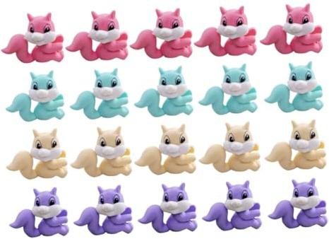 Vaguelly 20 Stück Radiergummi Lustig Kinder in Eichhörnchen Cartoon Form aus Gummi Praktische Schulset Radiergummis für Schüler und Kinder zum Hausaufgaben Belohnen Zufällige Farbe
