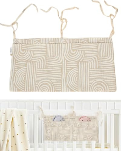 KGDUYC Organizer per lettino, borsa per giocattoli da appendere, per cameretta dei bambini, con borsa da letto, pratica conservazione per presepe e fasciatoio