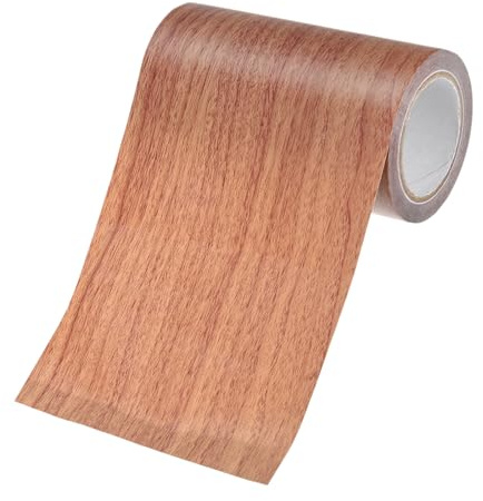 M METERXITY 1-Rouleau Ruban De Réparation Bois, 4 Pouces x 15 Pieds / 15cm x 4.57m Ruban Adhésif Pour Sol Bois, Patch De Réparation Texturé Réaliste Pour Meubles/Sols Intérieure [Chocolat]