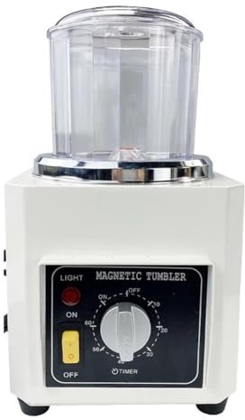 TsoLay Lucidatrice per Gioielli, Macchina Lucidatrice Magnetica KT-90, Mini Lucidatrice per Gioielli Fai da Te AC Tumbler, Strumento di Pulizia E Finitura, Portatile per Levigatura, Lucidatura