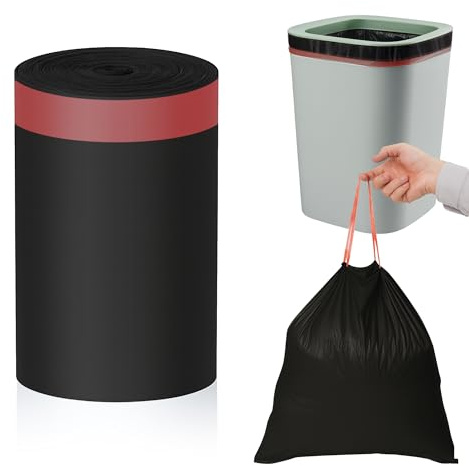 MakMeFre 30 Sacs Poubelles 100L 80x100cm Résistants Avec Liens Coulissants | Sacs poubelle de cuisine hauts renforcés et étanches
