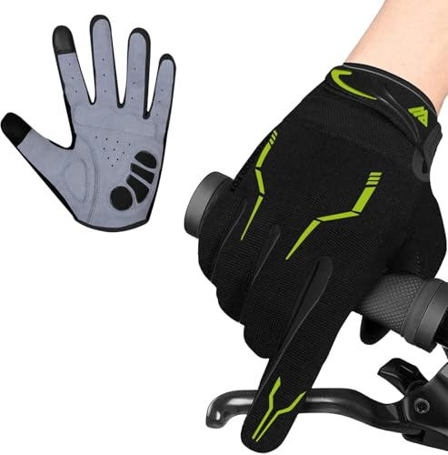 Westwood Fox WFX Fahrradhandschuhe Vollfinger Mountainbike Handschuhe Touchscreen MTB Handschuhen Gepolstert Anti-Rutsch MTB Rennrad Sport Hándschuh für Damen und Herren