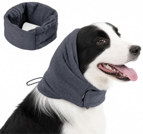 Gehörschutz für Hunde Ohrenschutz, Snoods für Hunde, Hundekopfhörer, Ohrenschutz Hund Lärm, Hundeohrmuffs, Adjustable Noise Canceling Ear Muffs for Dogs Anxiety Relief & Calming Hoodie for Fireworks