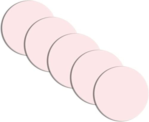 Acrylglasplatten Farbig, Acrylglasplatte (), rund, mehrfarbig, Durchmesser 70 mm, Dicke 2, 5er-Pack(White)