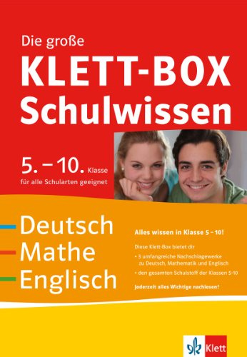 Die große Klett-Box Schulwissen 5.-10. Klasse, Englisch, Mathematik, Deutsch: für alle Schularten geeignet: Deutsch, Mathe, Englisch