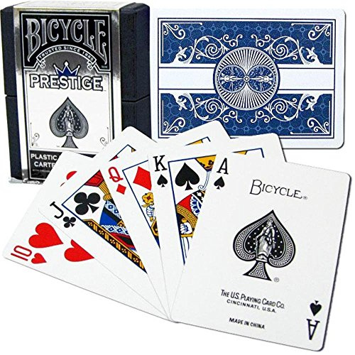 Bicycle Prestige Kunststoff-Spielkarten (blau)